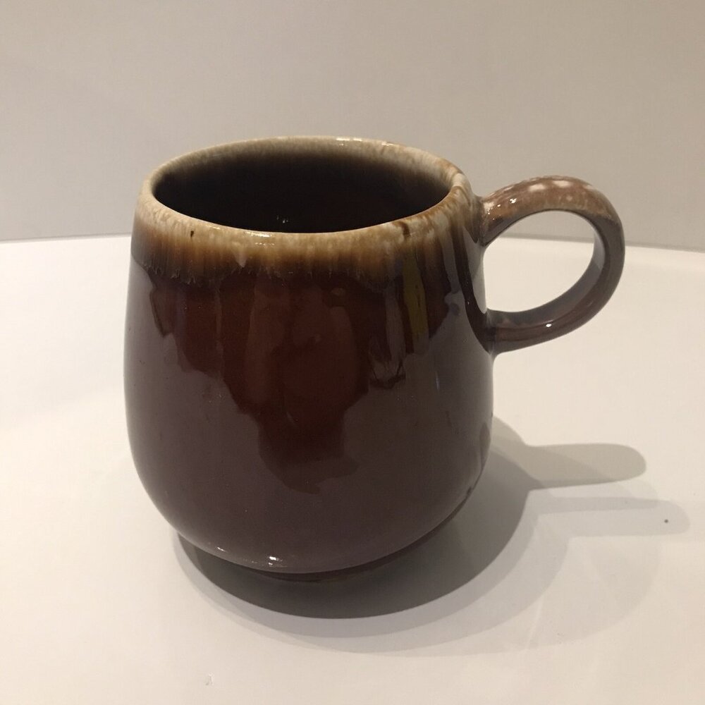 McCoy Brown Drip Mug Brown Dripware Pottery Vintage 10oz